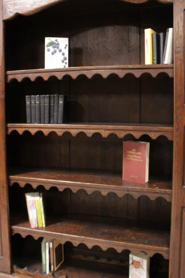 Wunderschönes antikes Bücherregal aus Eiche, welches zum Weinregal umgebaut werden kann, wenn man die Bretter rum dreht