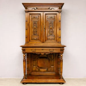 Antiker Gründerzeit Buffetschrank Eiche um 1880 frontal geschlossen