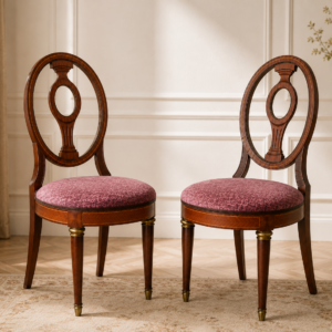 Antike Biedermeier-Stühle im restaurierten 2er Set aus Mahagoni