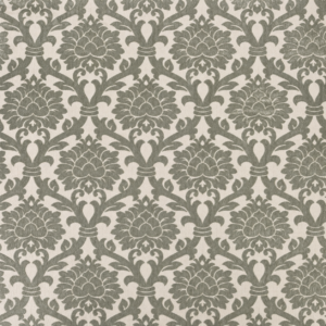 Jacquard Velours Möbelstoff mit floralem Damastmuster in Grün und Hellgrün