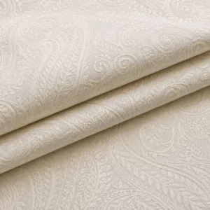 Gefalteter Jacquard Möbelstoff Creme-Weiß hochwertig