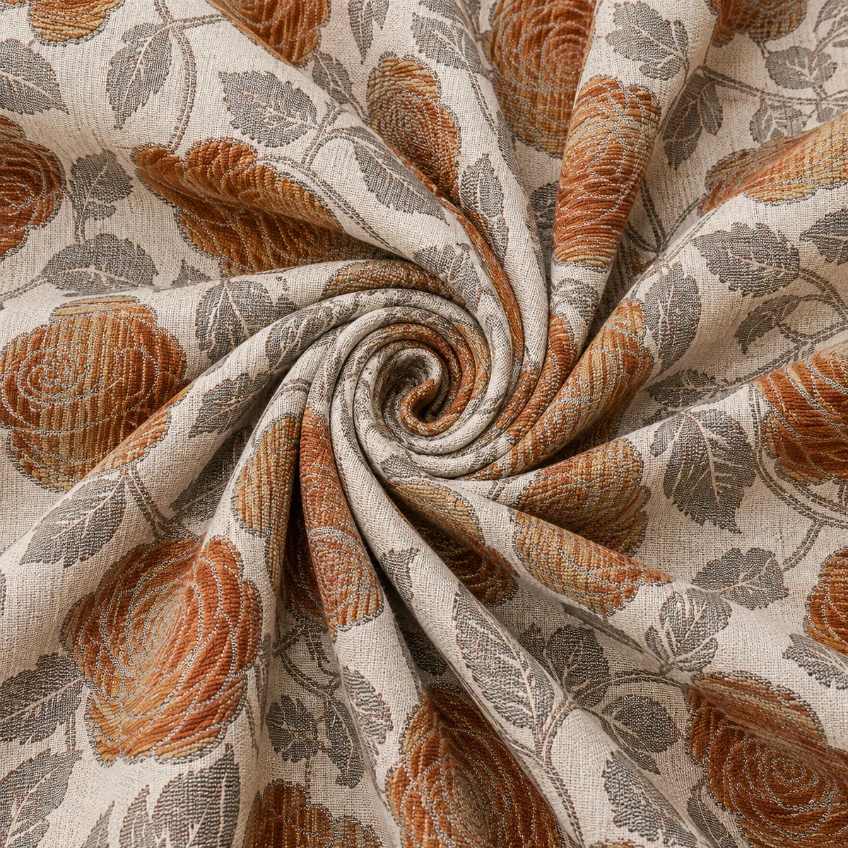 Polsterstoff Chenille Rosen Spirale hochwertiger englischer Manufaktur Stoff