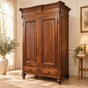 Antiker französischer Eichenschrank um 1820