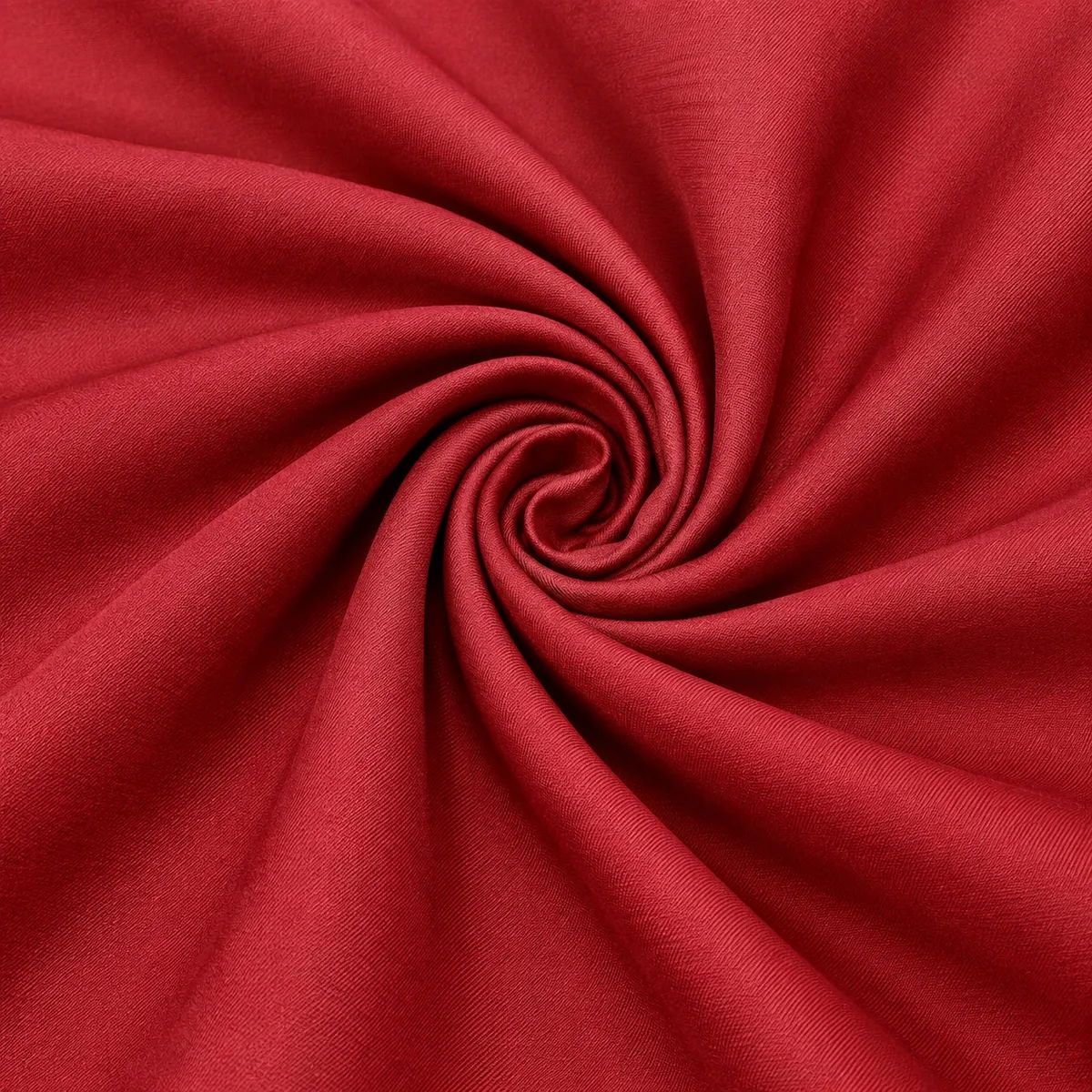 Roter englischer Manufakturstoff als elegante Stoffspirale
