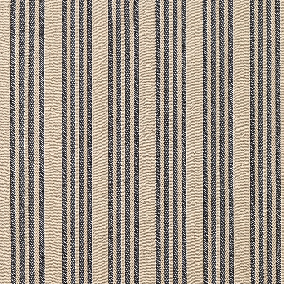 Glatter Polsterstoff blau altweiß mit Streifenmuster englischer Manufakturstoff