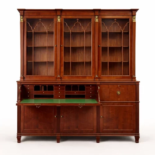 Englischer Bibliothekssekretär aus Mahagoni um 1900 – antikes Schreib- und Bibliotheksmöbel bei Antik & Stil